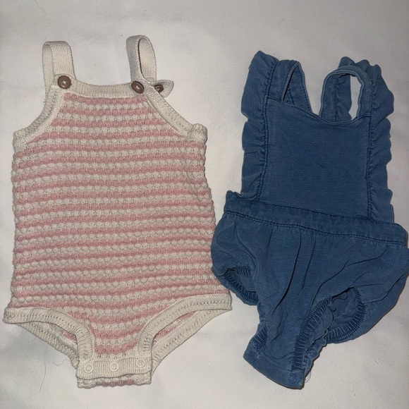 Pink and Blue Baby Rompers - Picture 1 of 4